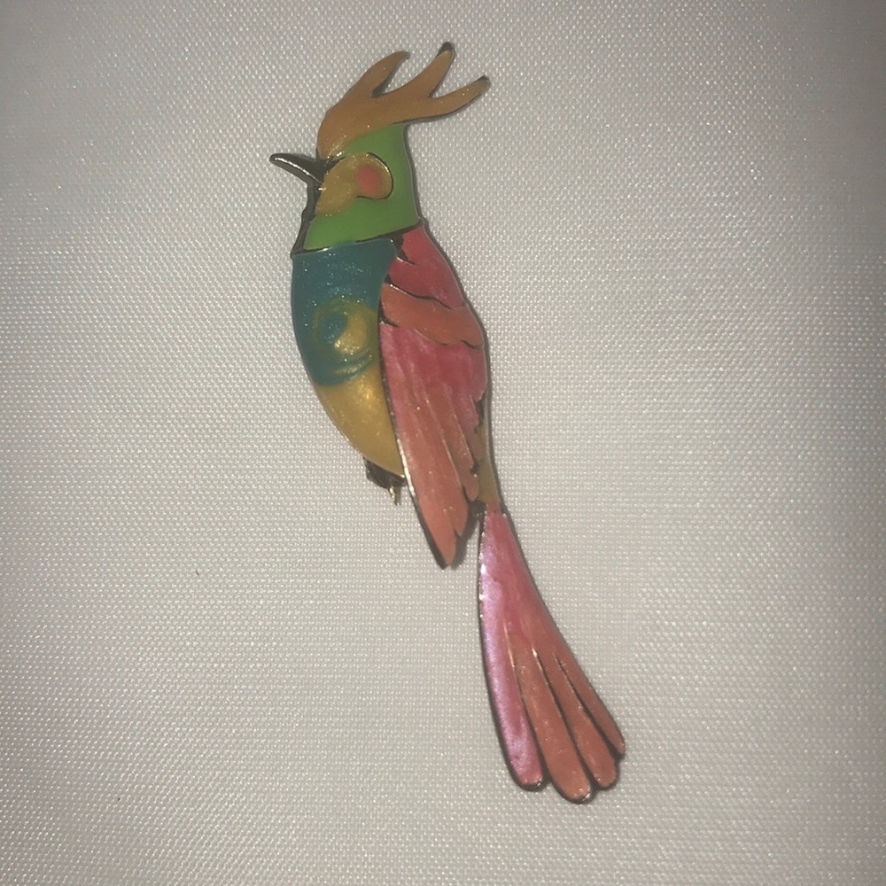Vintage 1950s Parrot Brooch